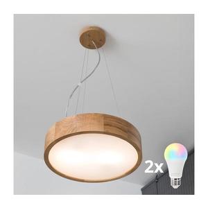 Brilagi - LED RGBW stmievateľný luster CARVALHO 2xE27/15W/230V Wi-Fi dubový priemer 37 cm BG0740+2xAI1798 vyobraziť