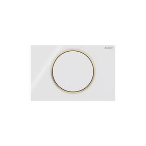 Geberit 115.758.KK.5 - Splachovacie tlačidlo 10 24, 6x16, 4 cm biela/zlatá 115.758.KK.5 vyobraziť