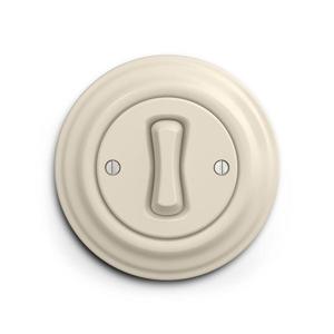 lap - Retro krížový vypínač s rámčekom č. 7 béžová KA0134+KA0132 vyobraziť