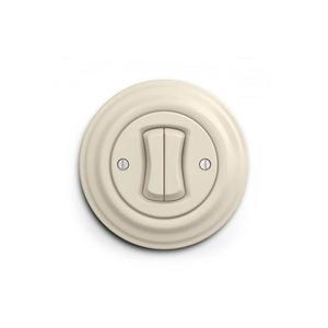 lap - Retro dvojité tlačidlo s rámikom béžové KA0134+KA0142 vyobraziť