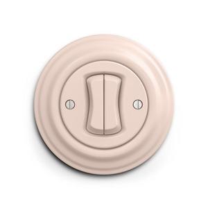 lap - Retro sériový vypínač s rámčekom č. 5 staroružový KA0119+KA0114 vyobraziť