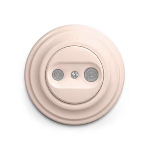 lap - Retro účastnícka zásuvka TV+R (koncová) s rámom staroružová KA0119+KA0122 vyobraziť