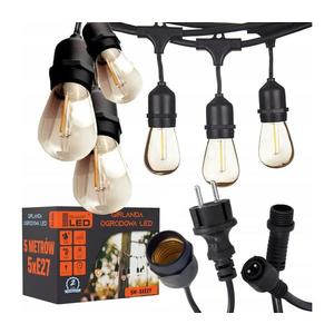 SmartLED LED Vonkajší dekoratívny reťaz 5xE27/1W/230V 5, 94 m IP44 čierna 4530 vyobraziť