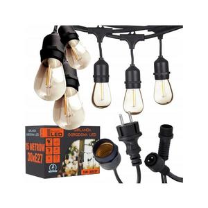 SmartLED LED vonkajšia dekoratívna reťaz 15xE27/1W/230V 15, 94 m IP44 čierna 4534 vyobraziť