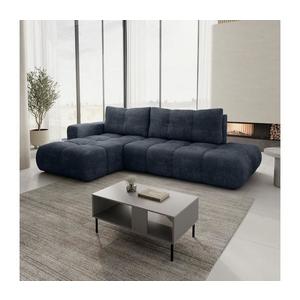 Rozkladacia rohová čalúnená sedacia súprava s úložným priestorom v tvare L ALMADA, ľavé prevedenie, modrá 8590828023968 vyobraziť
