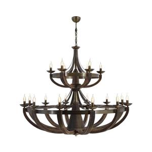 Luster na reťazi KOBE 18xE14/40W/230V hnedý 301AUR1115 vyobraziť