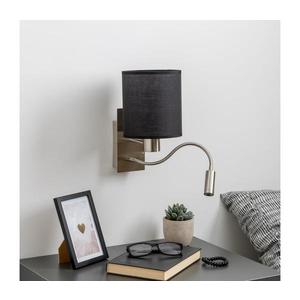 Brilagi - LED Nástenná lampa NUBILA 1xE27/25W/230V + LED/3W chróm/čierna BG1556+BG1581 vyobraziť