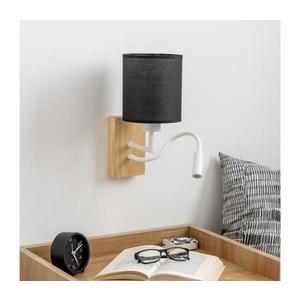 Brilagi - LED Nástenná lampa NUBILA WOOD 1xE27/25W/230V + LED/3W dub/čierna BG1565+BG1581 vyobraziť