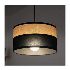 Luster na lanku ALBA 1xE27/15W/230V pr. 25 cm čierna/hnedá W-KM 2515/1 DS+WOOD+BK vyobraziť