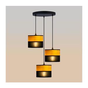 Závesný luster ALBA na lankách 3xE27/15W/230V, priemer 40 cm, čierna/hnedá W-KD 2015/3 BK+WOOD+BK vyobraziť