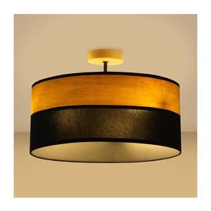 Prisadený luster ALBA 3xE27/15W/230V pr. 40 cm čierna/hnedá P-4015/3 DS+WOOD+BK vyobraziť