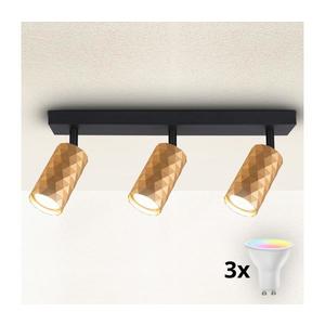 Brilagi - LED RGBW stmievateľné bodové svietidlo SELE DIAMANT 3xGU10/6W/230V Wi-Fi zlatá BG2857+3xAI2363 vyobraziť
