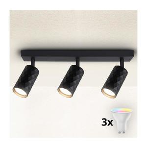Brilagi - LED RGBW stmievateľné bodové svietidlo SELE DIAMANT 3xGU10/6W/230V Wi-Fi čierne BG2855+3xAI2363 vyobraziť