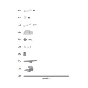 Ravak B23600000N - Sada na uchytenie panelov k vaňam, 34 ks B23600000N vyobraziť