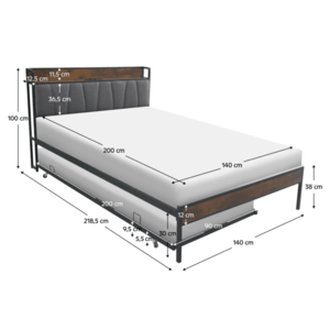 Posteľ s prístelkou NORDO Tempo Kondela vyobraziť