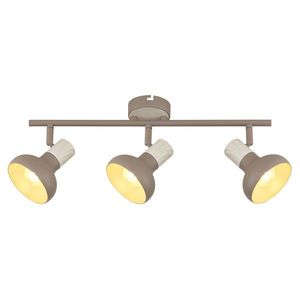 PUERTO lampa sufitowa listwa kaszmirowy+efekt drewna 3x40W E14 klosz brązowy vyobraziť