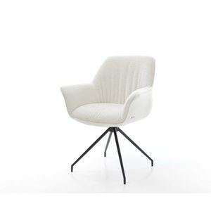 Jedálenská stolička Keila-Flex s opierkami bouclé mäkký béžová krížová vyobraziť