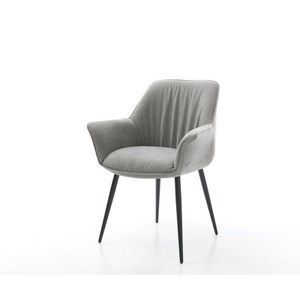 Jedálenská stolička Keila-Flex so opierkami texturovaná látka mäkký vyobraziť