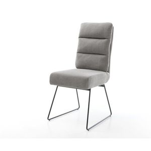 Jedálenská stolička Pela-Flex texturovaná látka mäkký sivá tenká vyobraziť