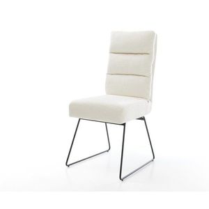 Jedálenská stolička Pela-Flex bouclé mäkký béžová tenká podstava vyobraziť