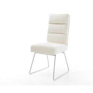 Jedálenská stolička Pela-Flex bouclé mäkký béžová tenká podstava vyobraziť