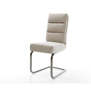 Konzolová jedálenská stolička Pela-Flex tkanina mäkký béžová konzolová vyobraziť