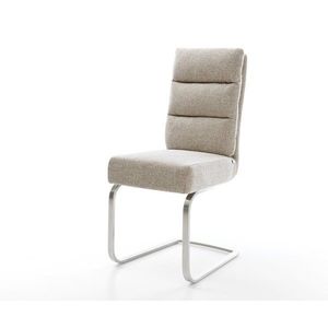 Konzolová jedálenská stolička Pela-Flex tkanina mäkký béžová konzolová vyobraziť