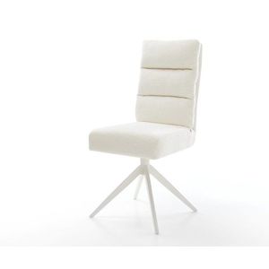 Jedálenská stolička Pela-Flex bouclé mäkký béžová krížová podstava vyobraziť