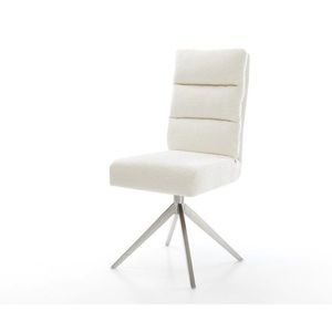 Jedálenská stolička Pela-Flex bouclé mäkký béžová krížová podstava vyobraziť