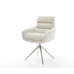 Jedálenská stolička Abelia-Flex s opierkami teddy látka béžová krížová vyobraziť