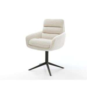 Jedálenská stolička Abelia-Flex s opierkami teddy látka béžová krížová vyobraziť