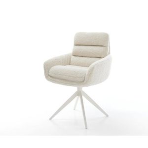 Jedálenská stolička Abelia-Flex s opierkami teddy látka béžová krížová vyobraziť