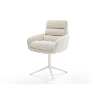 Jedálenská stolička Abelia-Flex s opierkami teddy látka béžová krížová vyobraziť