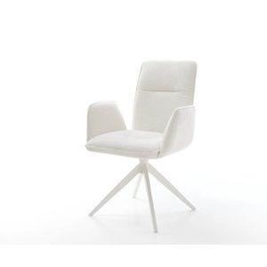 Jedálenská stolička Vinja-Flex bouclé mäkký béžová krížová podstava vyobraziť