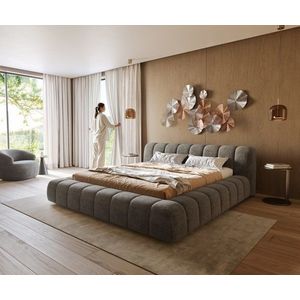 Čalúnená posteľ Cutio 180x200 cm bouclé mäkký tmavobéžová vyobraziť