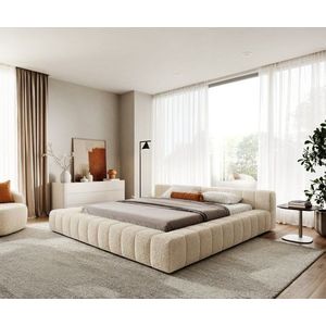 Čalúnená posteľ Espazio 180x200 cm teddy látka béžová vyobraziť