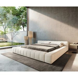 Čalúnená posteľ Espazio 180x200 cm bouclé mäkká béžová vyobraziť