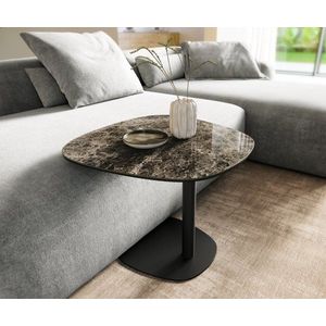 Konferenčný stolík Edge zaoblený 60x60 cm keramika Laminam® Emperador vyobraziť