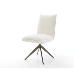 Jedálenská stolička Lelio-Flex bouclé mäkký béžová krížová podstava vyobraziť