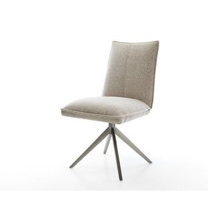 Jedálenská stolička Lelio-Flex tkanina mäkký béžová krížová podstava vyobraziť