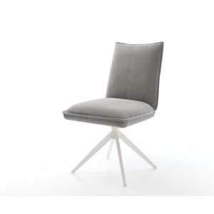 Jedálenská stolička Lelio-Flex štruktúrovaná látka mäkký sivá krížová vyobraziť