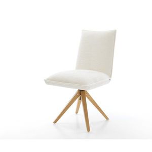 Jedálenská stolička Lelio-Flex bouclé mäkký béžová drevená podstava vyobraziť