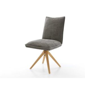 Jedálenská stolička Lelio-Flex bouclé mäkký tmavobéžová drevená vyobraziť