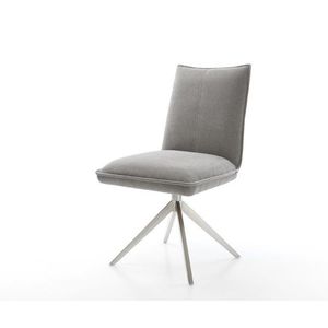 Jedálenská stolička Lelio-Flex texturovaná látka mäkký sivá krížová vyobraziť