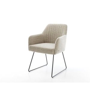 Jedálenská stolička Greg-Flex tkanina mäkký béžová tenká podstava vyobraziť