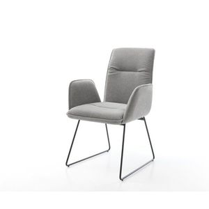 Jedálenská stolička Vinja-Flex texturovaná látka mäkký sivá tenká vyobraziť