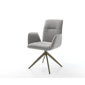 Jedálenská stolička Vinja-Flex texturovaná látka mäkký sivá krížová vyobraziť