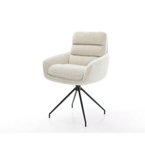 Jedálenská stolička Abelia-Flex s opierkami teddy látka béžová krížová vyobraziť