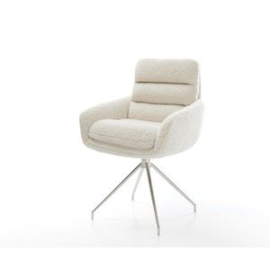 Jedálenská stolička Abelia-Flex s opierkami teddy látka béžová krížová vyobraziť