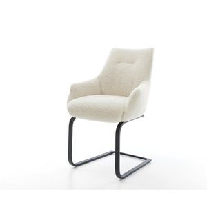 Konzolová jedálenská stolička Alja-Flex s opierkami teddy látka béžová vyobraziť